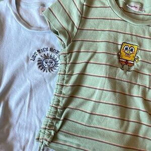 Set of 2 crop tshirts